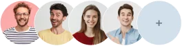 Avatars of satisfied clients